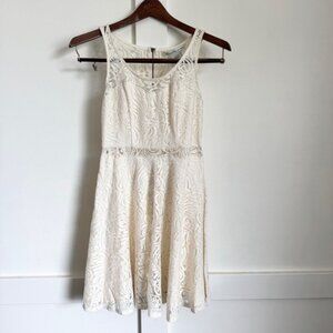 American Rag Cream Lace Mini Dress Sleeveless Sz S